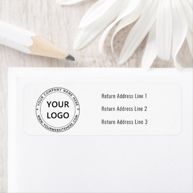 Custom Logo Return Address Business Personalised - Label (Insitu)
