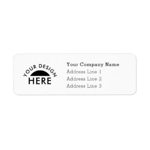 Custom logo return address label