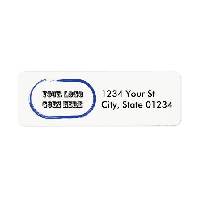 Custom Logo Return Address Labels (Front)
