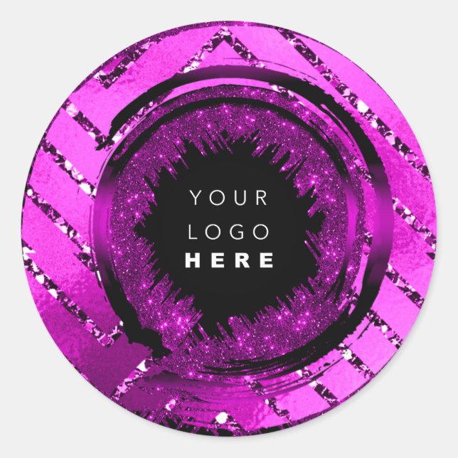 Custom Logo Rose Pinky Tester Sample Container Classic Round Sticker (Front)