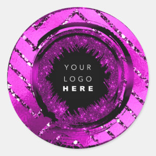 Custom Logo Rose Pinky Tester Sample Container Classic Round Sticker
