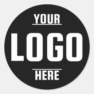 Custom Logo Round Stickers: Brand Your Business Classic Round Sticker