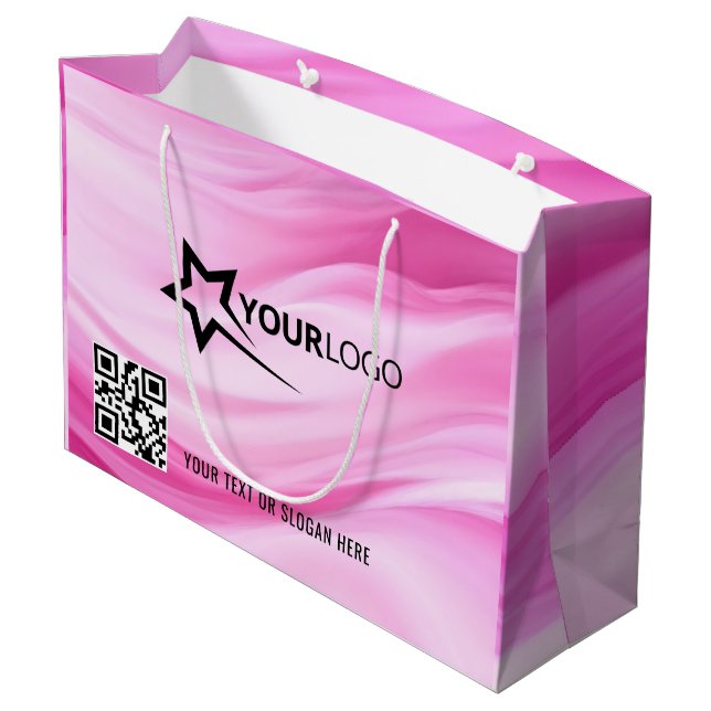 Custom Logo Shopping | Business promotional Large Gift Bag (Back Angled)