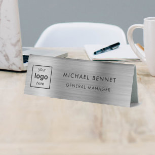 Custom Logo Silver Grey Professional Business