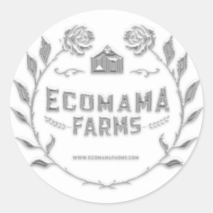 Custom Logo Silver Tester Sample Grey White Classic Round Sticker
