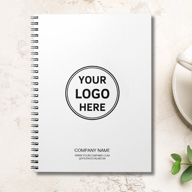 Custom Logo Simple Corporate Business White Notebook (Custom Logo Simple Corporate Business White Notebook)