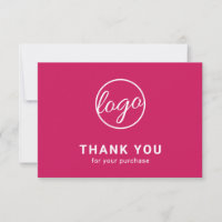 Custom Logo Simple Fuschia Hot Pink Business