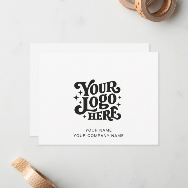 Custom Logo Simple Note Card (Front/Back In Situ)
