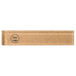 Custom logo  sliced wood block nameplate