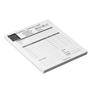 Custom Logo Small Business Invoice Sales Receipt N Notepad