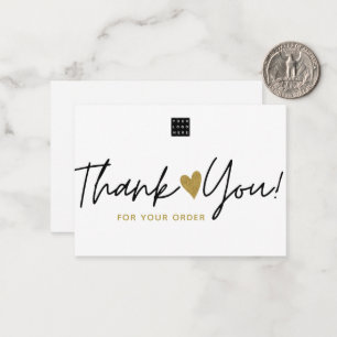 Custom Logo Small Business Order Thank You  Card