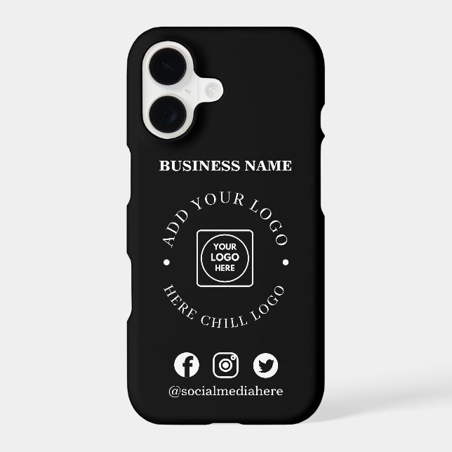 Custom Logo Social Media Business Promo iphone  Case (Back)