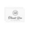 Custom logo social media elegant thank you card