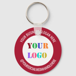 Custom Logo Social Media Name Keychain Your Colour