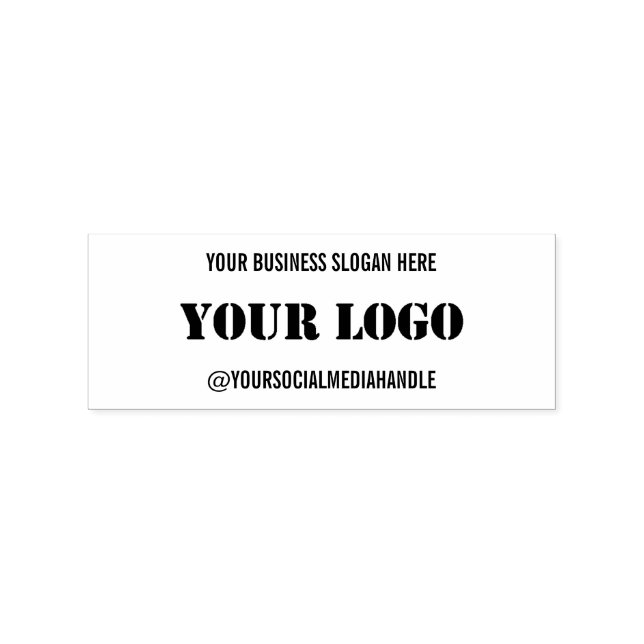 Custom Logo Social Media Rubber Stamp Template (Stamped)