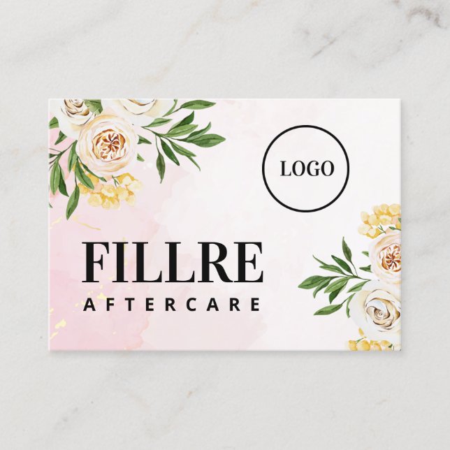 Custom Logo Spring Filler Aftercare Card (Front)