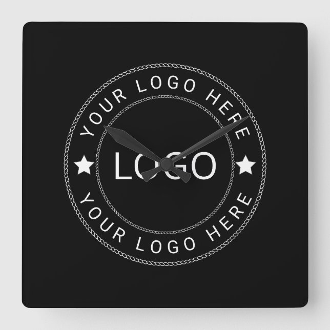 Custom Logo Square Wall Clock (Front)