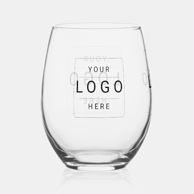 Custom Logo Stemless Wine Glass (Front)