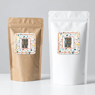 Custom Logo Sticker with Colourful Flecks