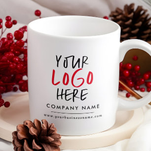Custom Logo Stickers    Business Branding Coffee Mug