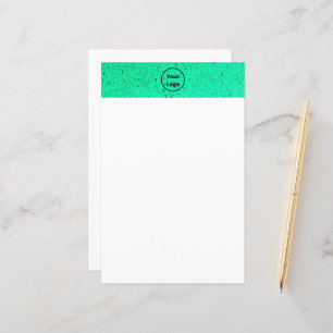 Custom logo teal rough surface print