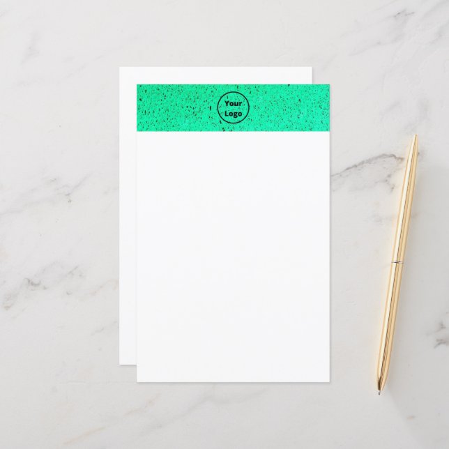 Custom logo teal rough surface print (Front/Back In Situ)