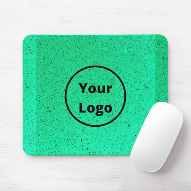 Custom logo teal rough surface print mouse pad (With Mouse)