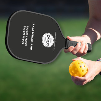 Custom Logo Team Event Black Pickleball Paddle