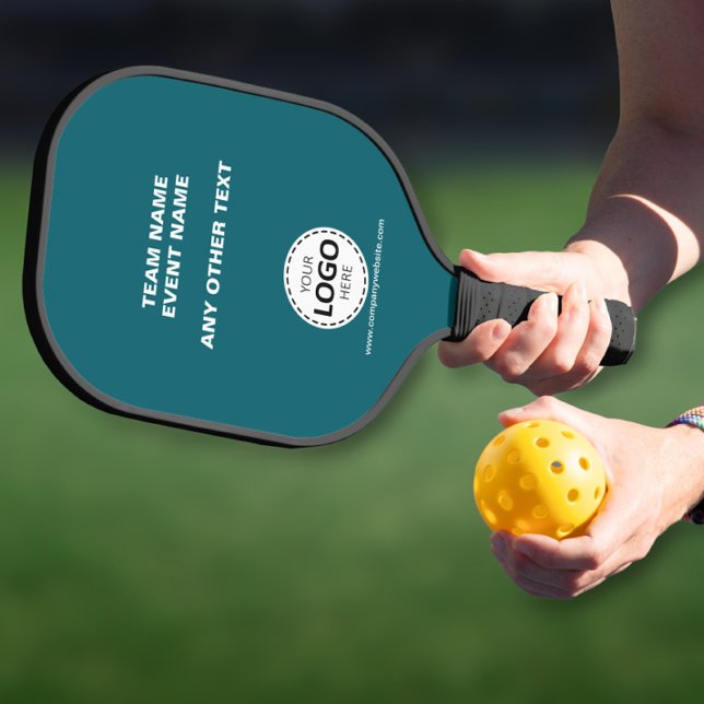 Custom Logo Team Event Teal Pickleball Paddle (Creator Uploaded)