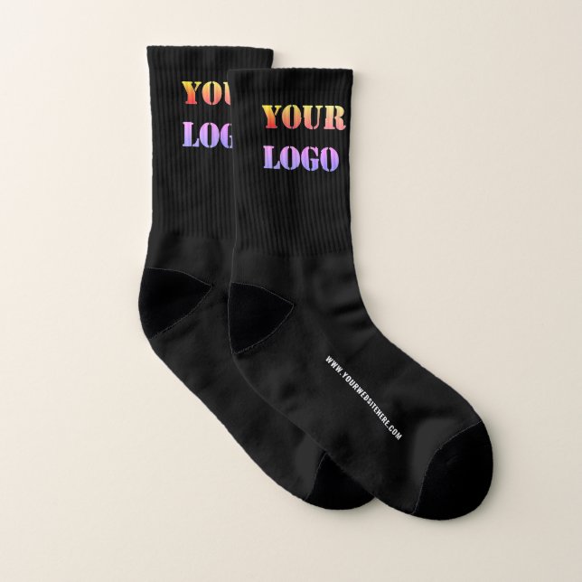 Custom Logo Text and Colors Promotional Socks (Pair)