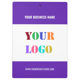 Custom Logo Text Business Clipboard - Choose Colou