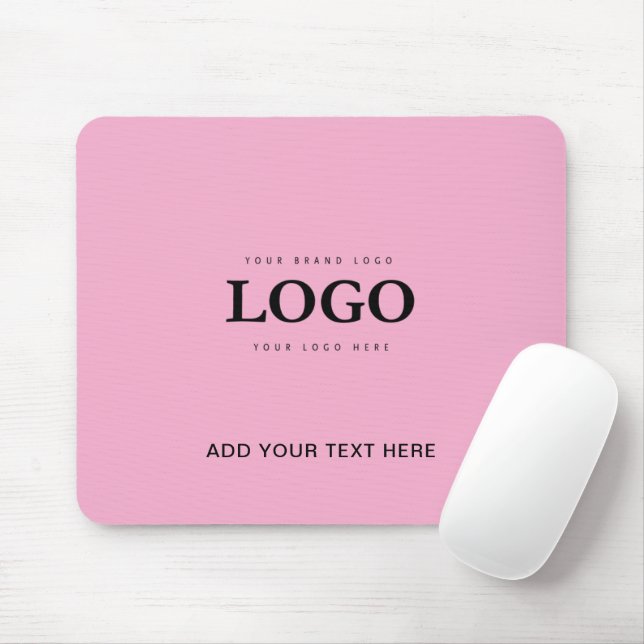 Custom Logo | Text Business Company  Mouse Pad (With Mouse)