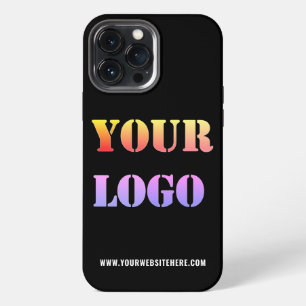 Custom Logo Text Business iPhone Case Choose Colou