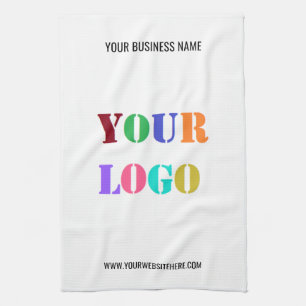 Custom Logo Text Business Kitchen Towel Template