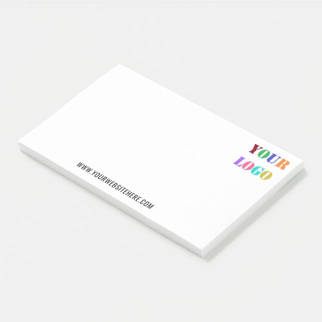 Custom Logo Text Business Post-it® Notes Template (Angled)