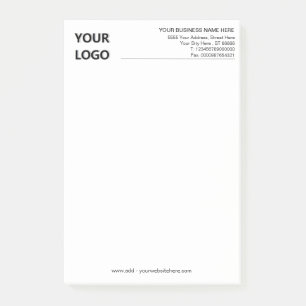 Custom Logo Text Business Post-it® Notes Template