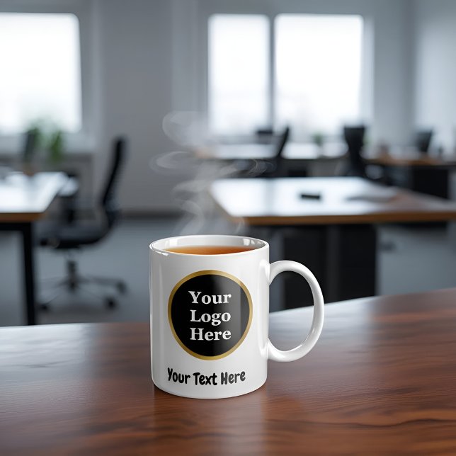 Custom Logo & Text Business Your Logo & Text Here  Coffee Mug (Creator Uploaded)