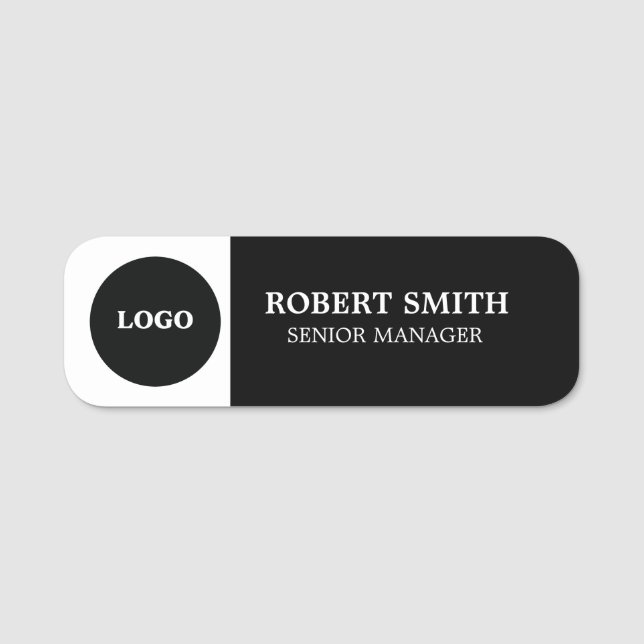 Custom Logo | text Employee Name Tag (Front)