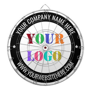 Custom Logo Text Info Company Dart Board Template