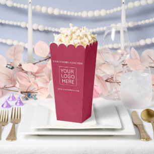 Custom Logo & Text Packaging popcorn Favour Box
