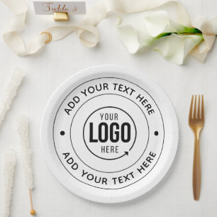 🍽️ Custom Logo-Text Personalised Party Tableware Paper Plate