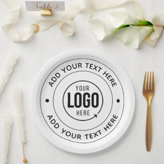 🍽️ Custom Logo-Text Personalised Party Tableware Paper Plate