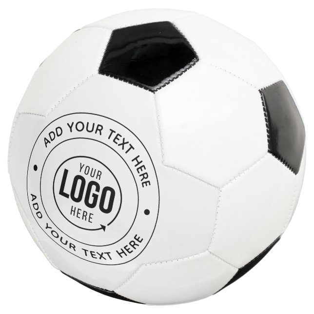 ⚽ Custom Logo & Text Personalised Team Promo Gear Soccer Ball (Three Quarter)