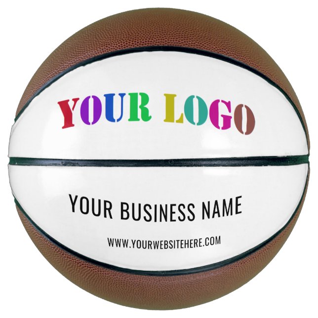 Custom Logo Text Promotional Basketball Example (Front)