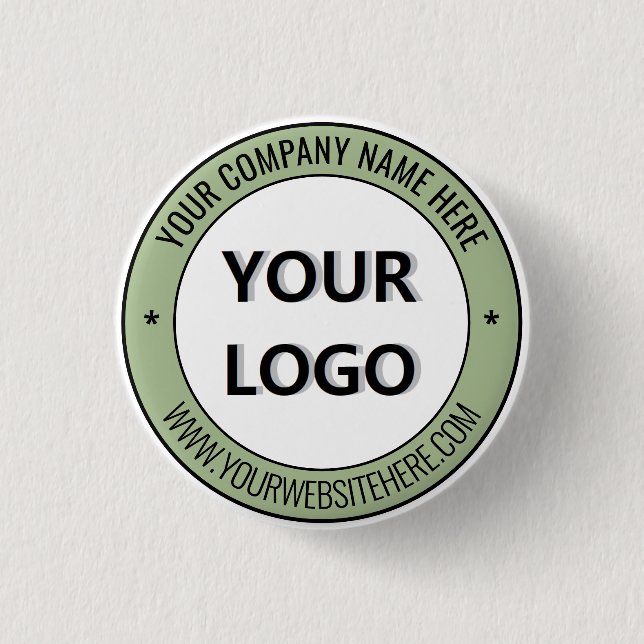 Custom Logo Text Promotional Business Gift Button (Front)