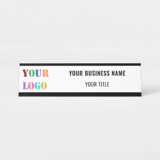 Custom Logo Text Promotional Business Name Plate (Front)
