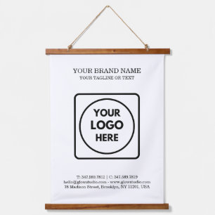 Custom Logo Text Template Hanging Display Design Tapestry