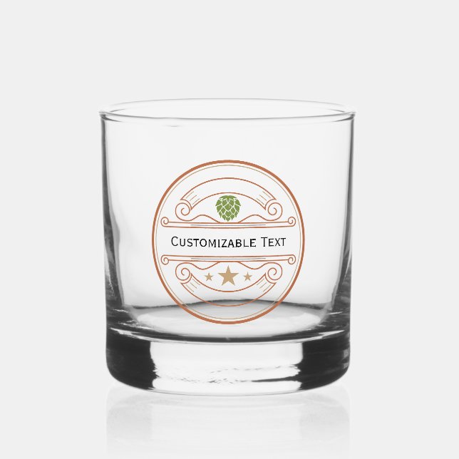 Custom Logo & Text Whiskey Glass (Front)