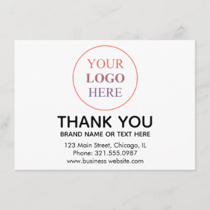 Custom Logo – Thank You For Choosing Us Enclosure Card