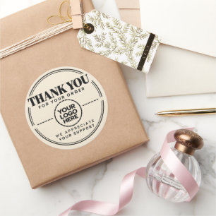 Custom Logo Thank You for Your Order Business Classic Round Sticker